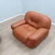Sapporo cognac leather armchairs by Mobil GIRGI 1970s