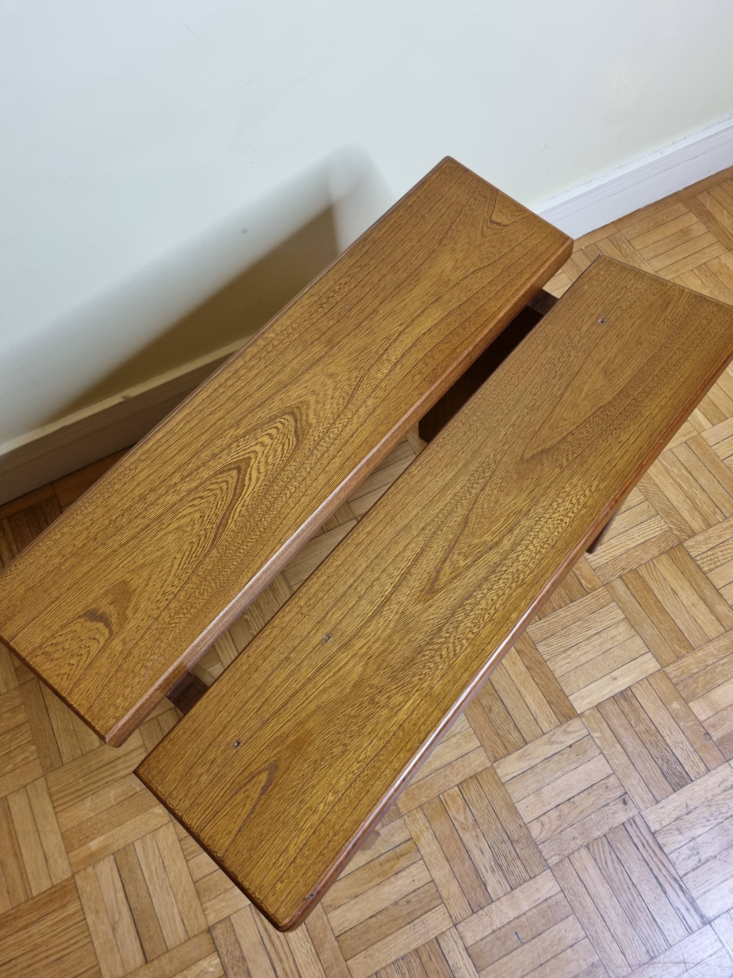 Solid wood bench "Gautier" vintage, 60s-70s