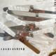 12 vintage Bakelite stainless steel knives with mother-of-pearl effect Art Deco style