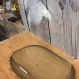 Old oval glass bell globe 35 cm high