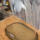 Old oval glass bell globe 35 cm high