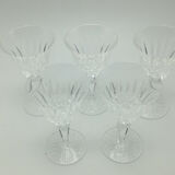 Lot of 5 glasses with ancient crystal port