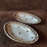 Set of 2 Limoges Porcelain butter dishes.