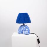 'Me' Table Lamp - Cobalt Swirl