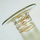 Beautifully designed large vase glass vase glashuette m. polczer rough glass melted glass threads