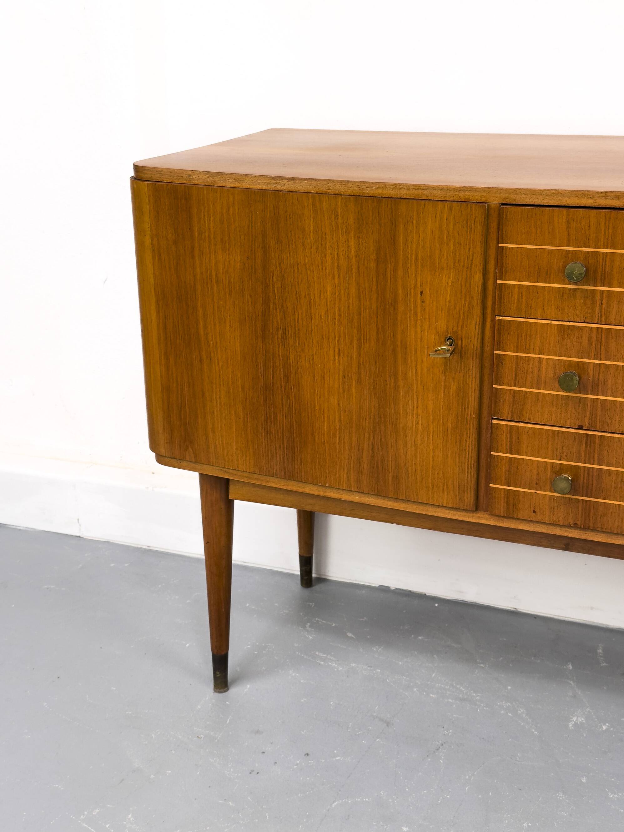 Mid-Century Sideboard in Walnut, 1950s