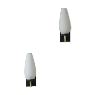 Pair of vintage tulip wall light