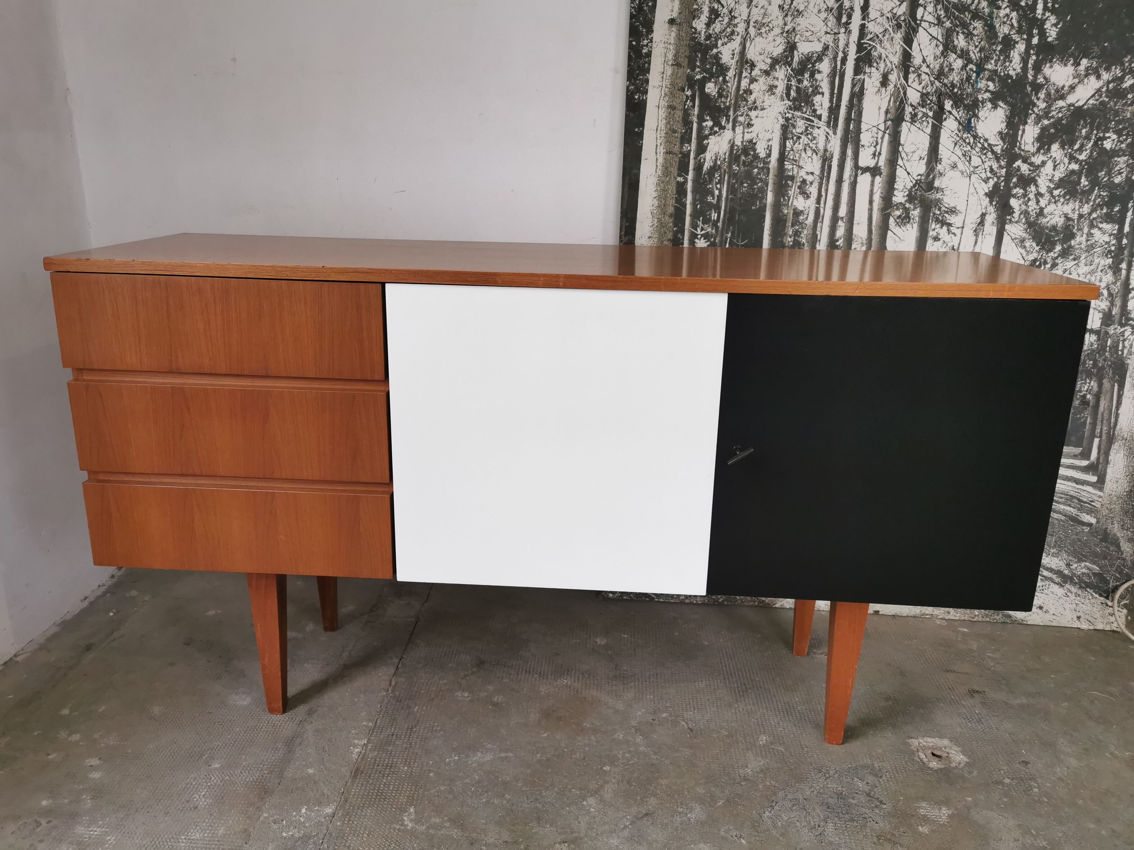 Vintage sideboard of the 60s Scandinavian style