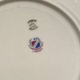 Set of 8 flat plates in Limoges porcelain