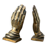 Bronze hand bookends