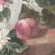 Paire de tableaux, natures mortes fruits et fleurs