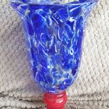 Superb Vintage Vase Piedouche Blue Molded