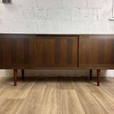 Large vintage Scandinavian sideboard in stained oak by Skovby, 1960s
