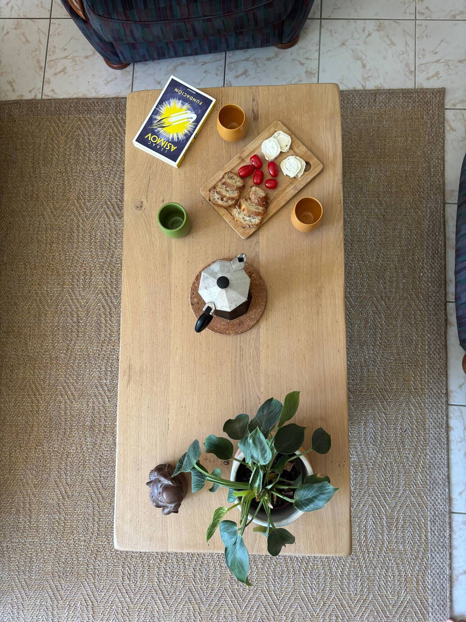 Solid oak coffee table