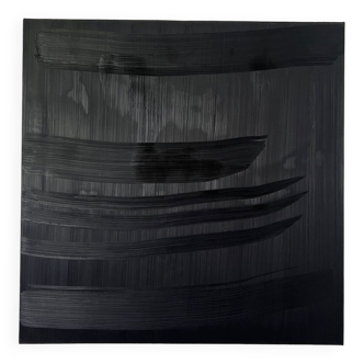 Iranian artist square painting - Soulages inspiration
