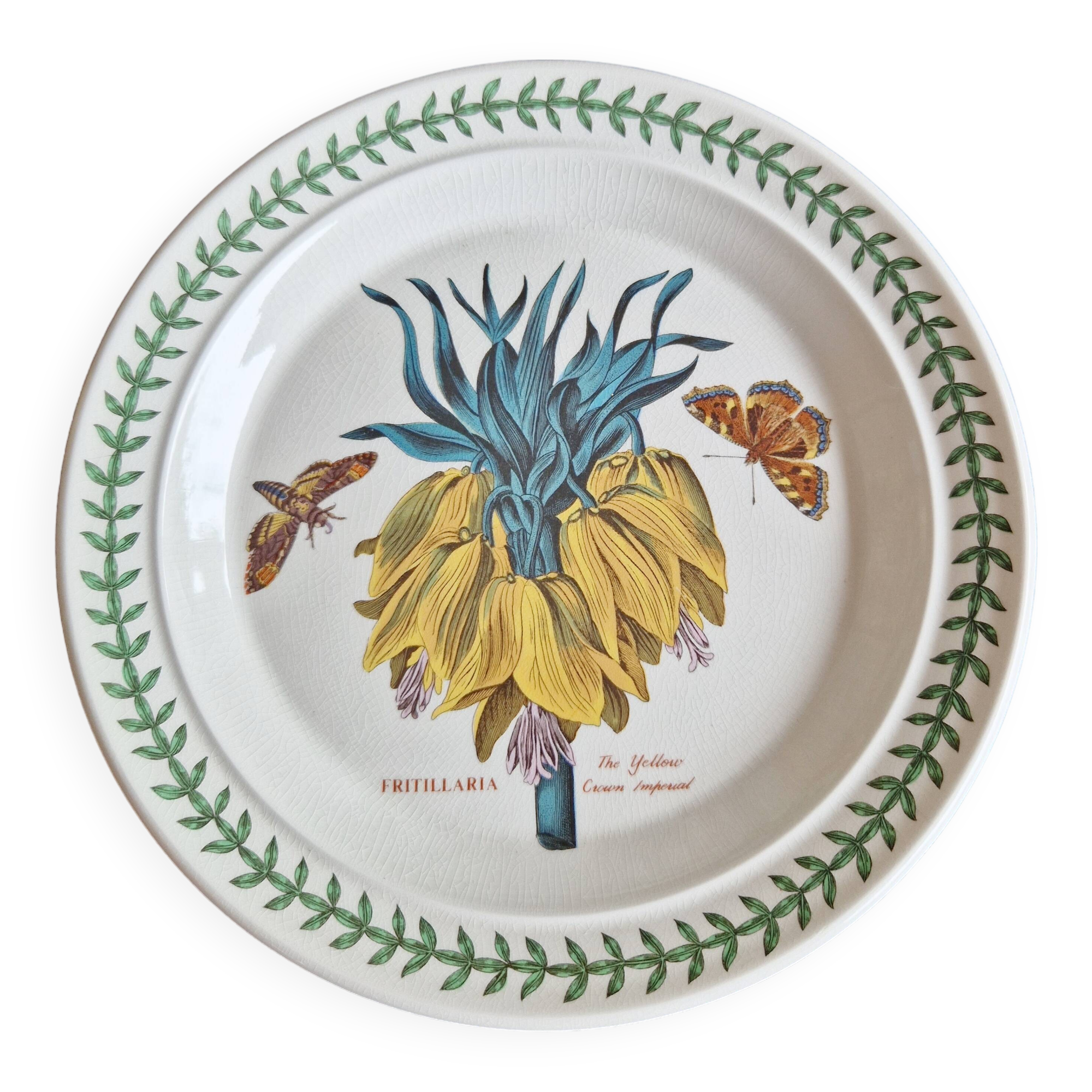 Large Portmeirion England Botanical Garden Series Fritillaria Design Plate