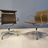 Pair of vintage Eames for Herman Miller EA108 alu range office/desk chairs, 1980