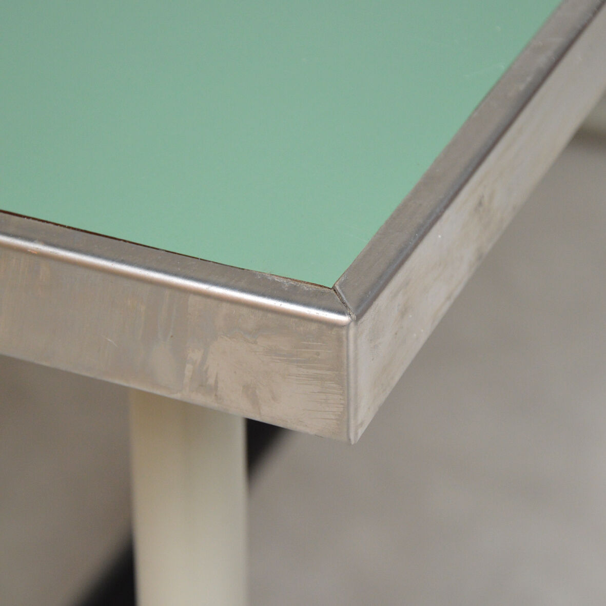 Old metal post desk, 1970