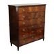 Commode Chiffonnière Ancienne en Acajou Flammé sur Chêne XIXe Siècle