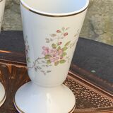 5 mazagrans porcelain vintage rosehip pattern