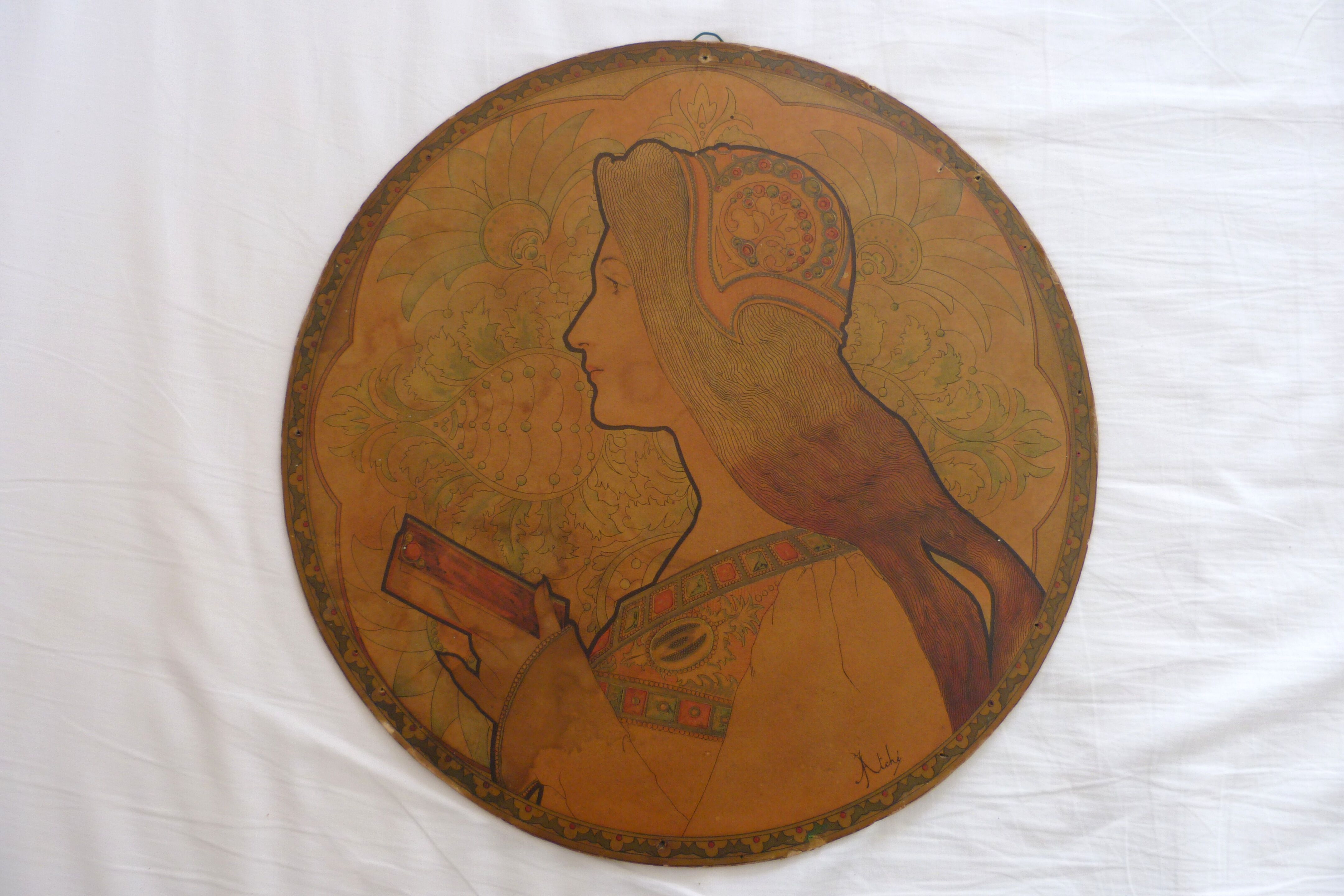 Lithograph by Jane Atche - Woman with a Book