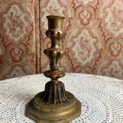 Bougeoir ancien en bronze doré