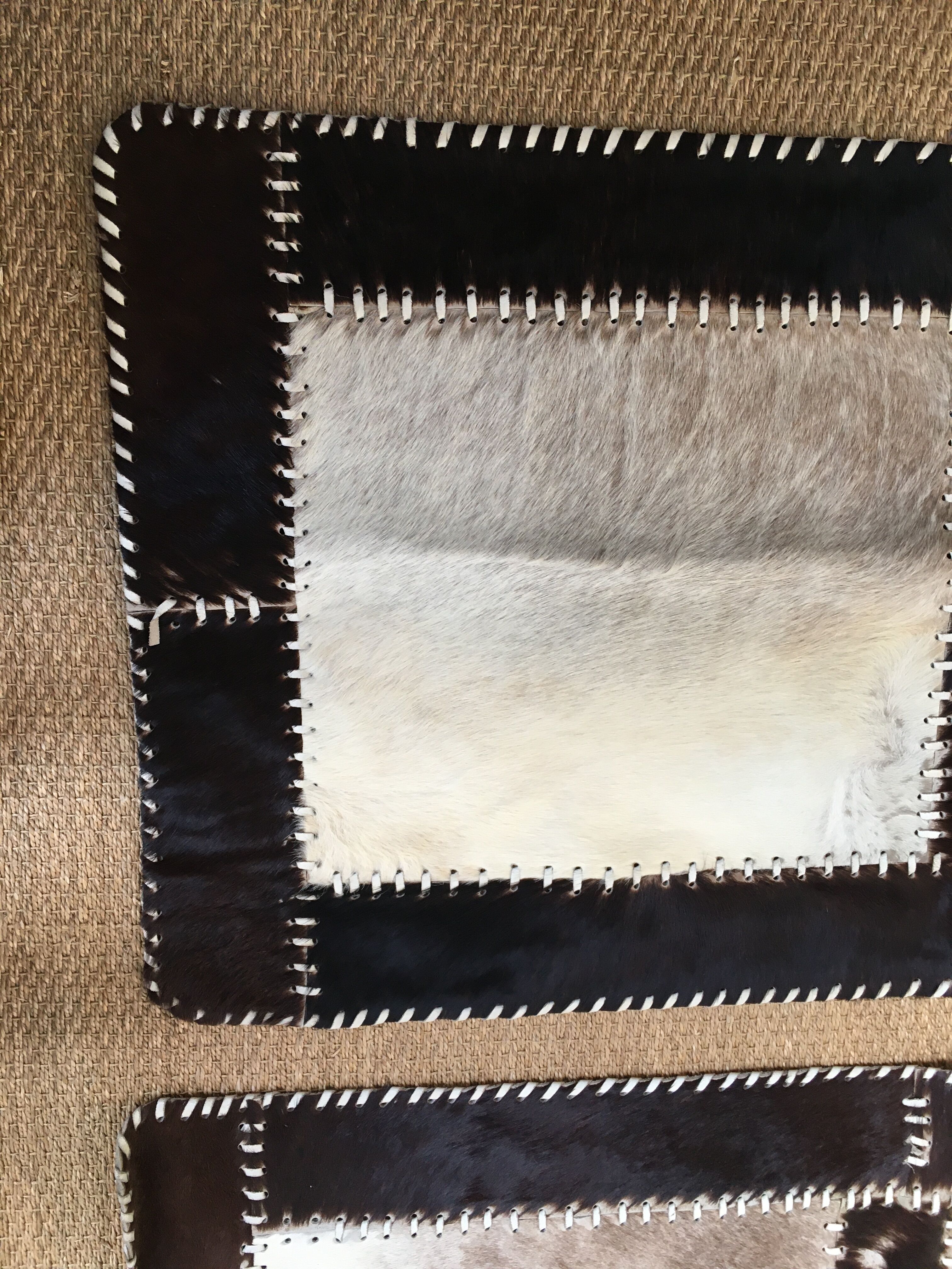 Lot of 2 carpets cow skins 120x60cm