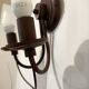 Pair of matte metal wall lights