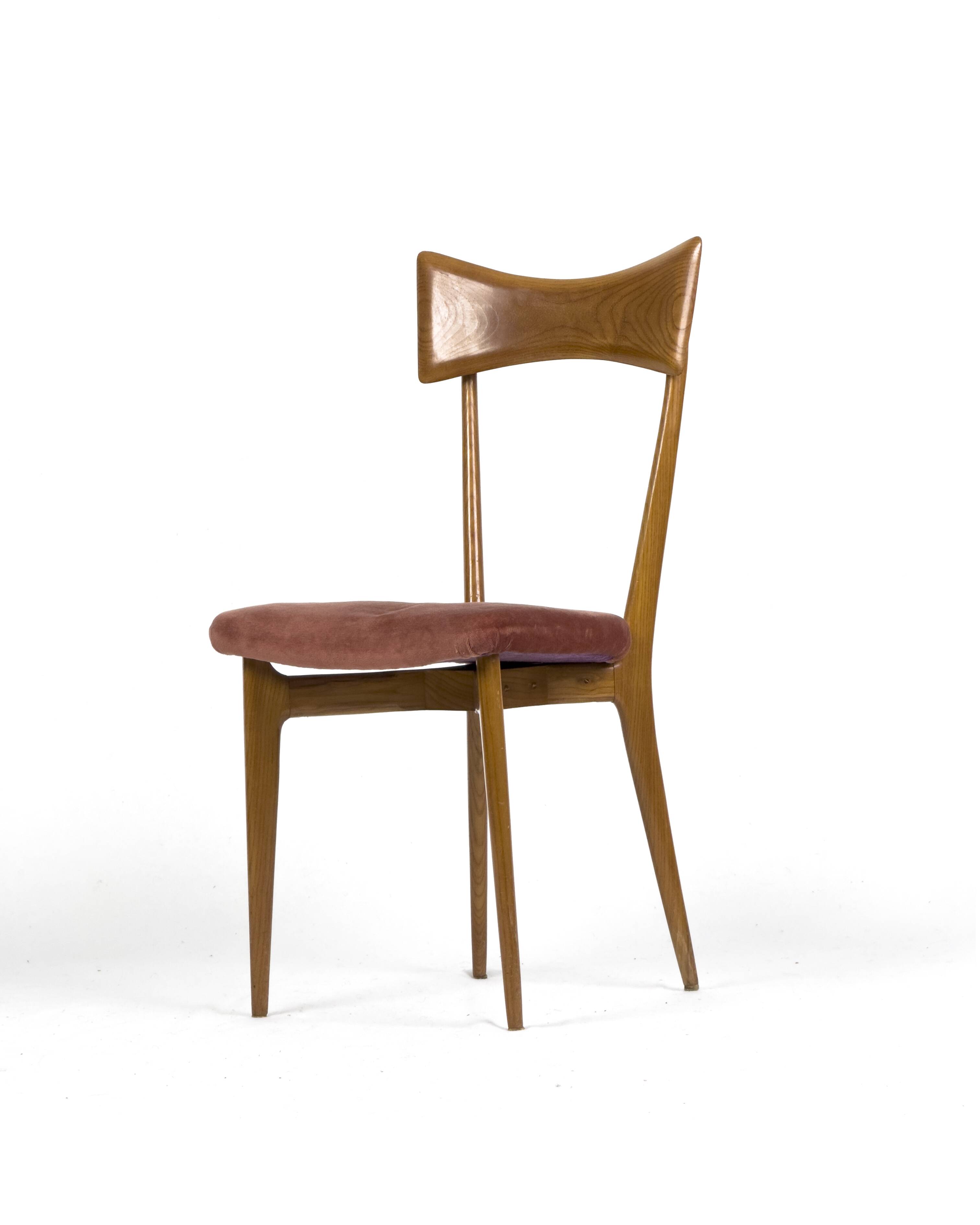Set of 6 vintage dining chairs by Ico Parisi for Ariberto Colombo, Cantù