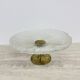 Mid-century design centrepiece crystal and brass bowl, 1960s