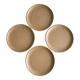 Set of 4 vintage speckled stoneware plates