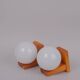 80s pine wall lights x2