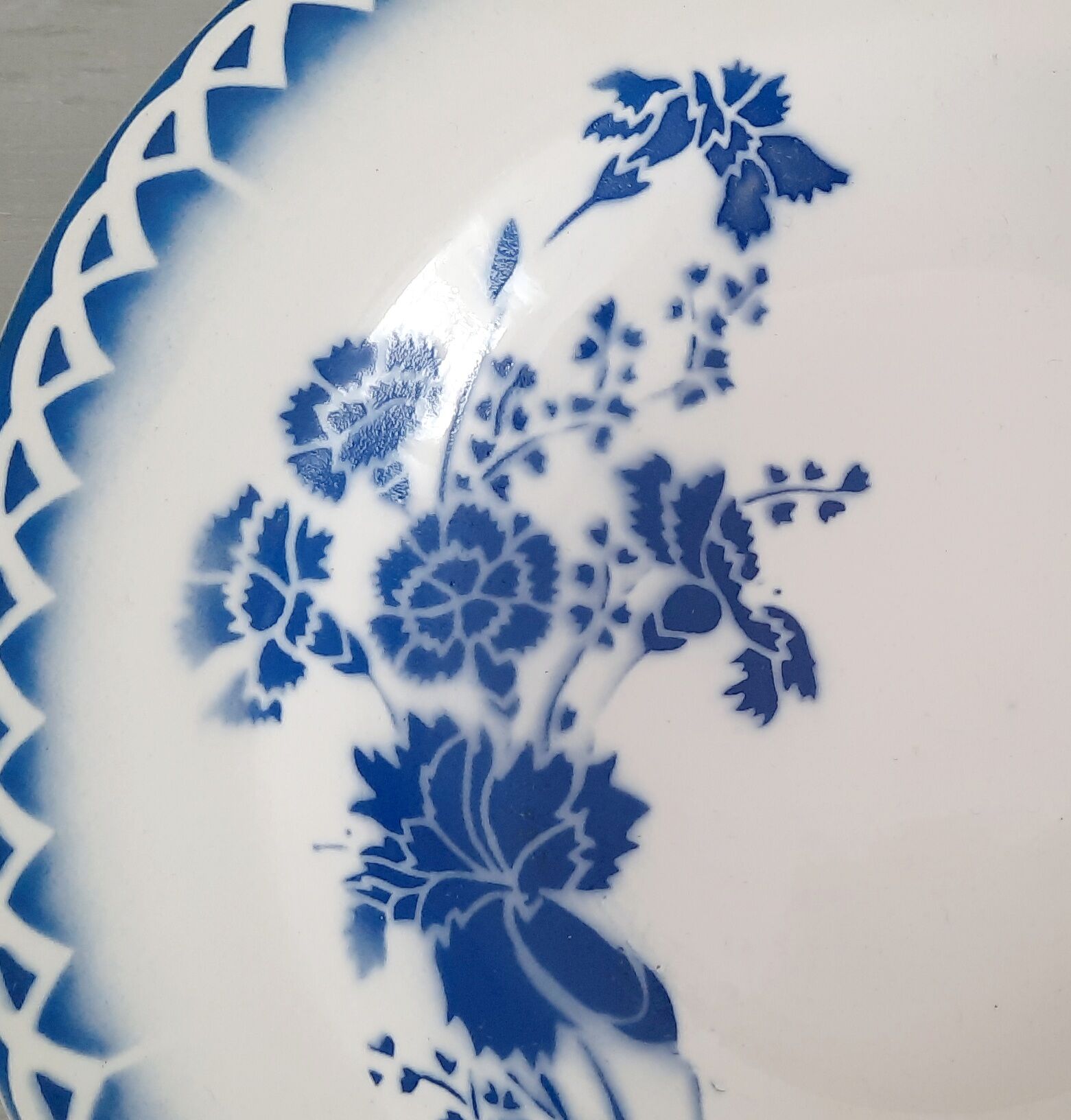 Plates hollows earthenware old Digoin Sarreguemines - model annick - vintage