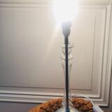 Translucent candle holder lamp base