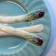 Art deco blue asparagus dabbling Lunéville