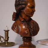 Bust of a young man in antique plaster.