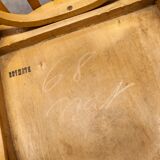 Pair of chairs bistro Baumann 1970s honey color