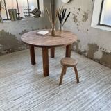 1950s round pine table with extensions