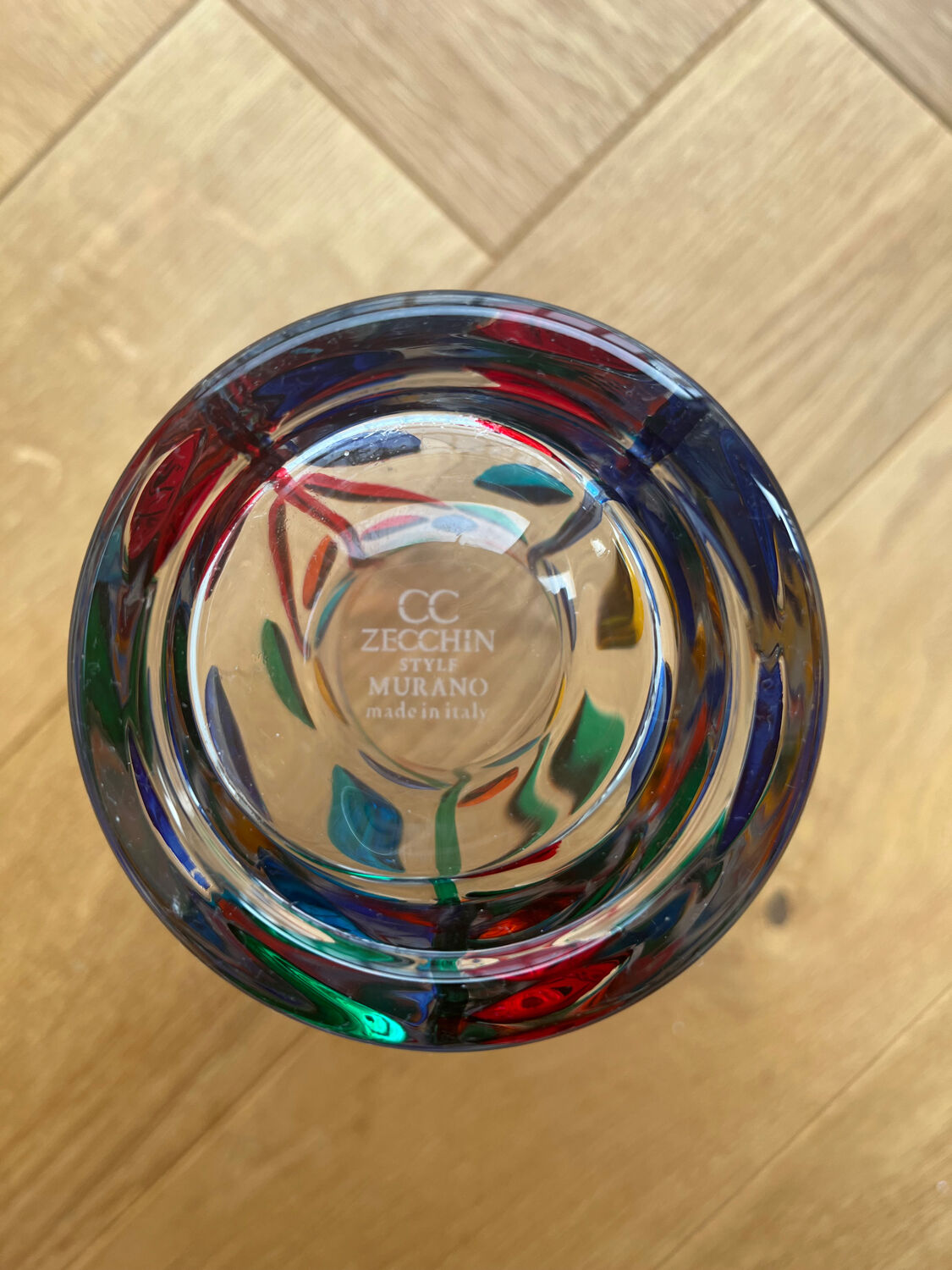 Murano glass vase signed CC Zecchin - Italian glass art