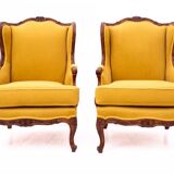 A pair of wing chairs, France, circa 1920. After renovation.