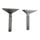 Pair of vintage geometric Vereinigte Werksatten wall lights, solid aluminum, Germany 1970s