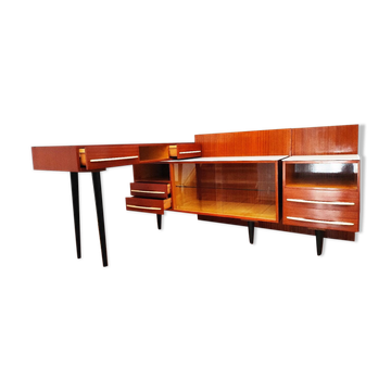 Modular set chest of drawers, desk, cabinet proj. M. Pozar for Up Zavody 1960