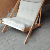folding chair by Gilles Lundgren in canvas and pine