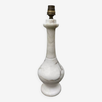 White and gray marble lamp base