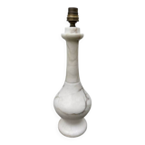 White and gray marble lamp base