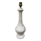 White and gray marble lamp base