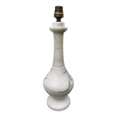 White and gray marble lamp base