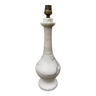 Pied de lampe marbre blanc et gris