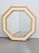 Vintage Octagonal Wall Mirror in Bamboo, Italy, 1960s