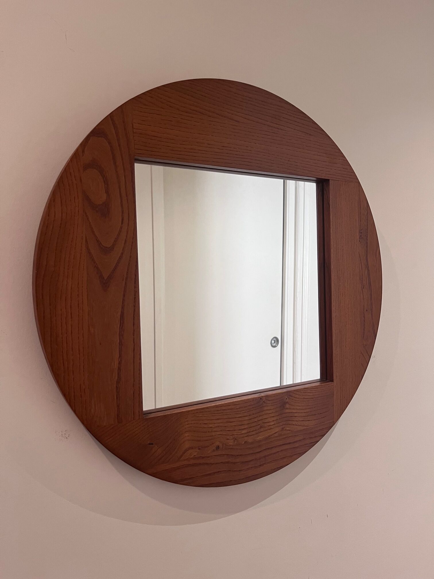 Solid elm mirror 70s
